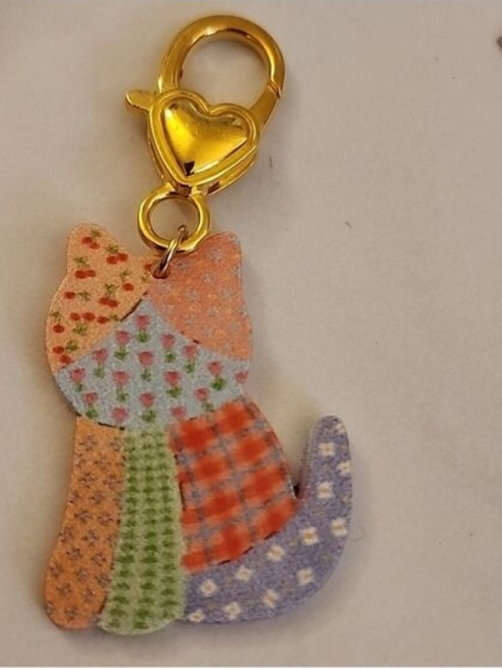 CAT  ZIPPER Pull purse charm Or Charm bracelet Lobster claw clip closure